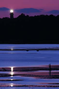 Assateague Lighthouse at Night - Chincoteague Wildlife Refuge, Virginia