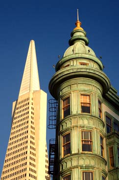 Old and New Buildings - San Francisco, California