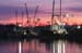 Fishing Boats at Sunrise - Chincoteague Channel - Chincoteague Island, Virginia
